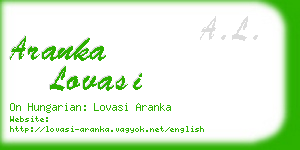 aranka lovasi business card